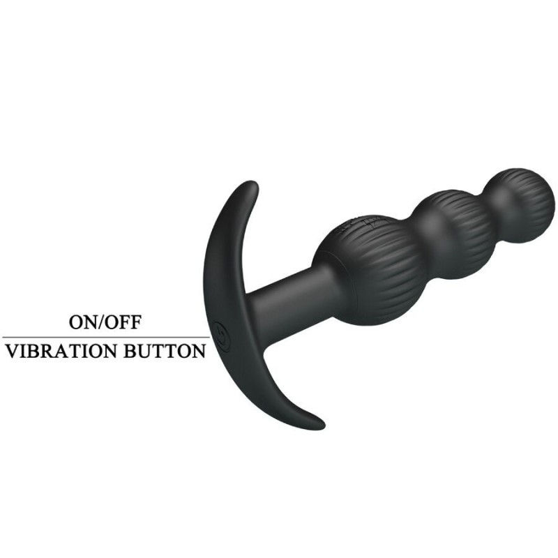 Pretty Love Sidney Anal Vibrator 10 Vibration Modes - Black