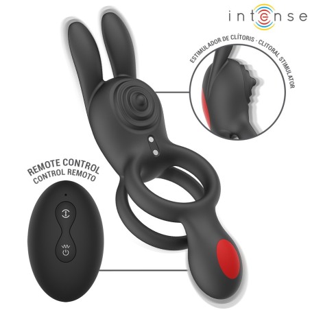 INTENSE Quinn Double Vibrating Cock Ring 9 Modes with Remote