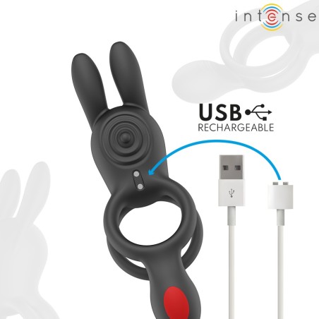 INTENSE Quinn Double Vibrating Cock Ring 9 Modes with Remote
