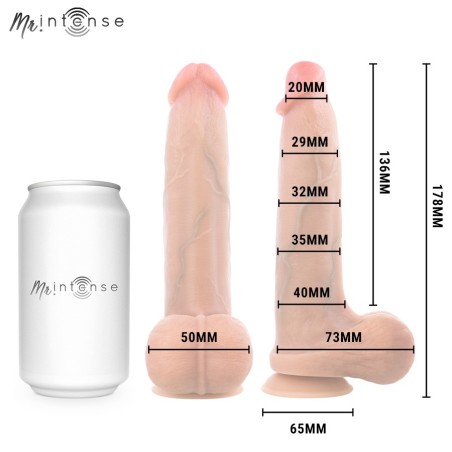 Mr Intense Bruce S Silicone Realistic Dildo 17.8 cm with Testicles