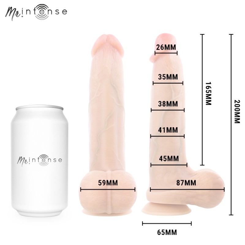 Mr Intense Bruce M Silicone Realistic Dildo 20 cm with Testicles