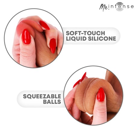 Mr Intense Bruce M Silicone Realistic Dildo 20 cm with Testicles