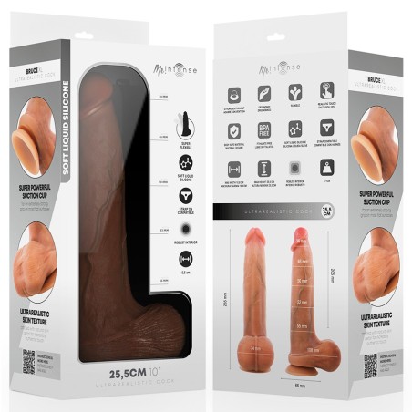 Mr Intense Bruce XL Realistic Silicone Dildo 25.5 cm with Testicles
