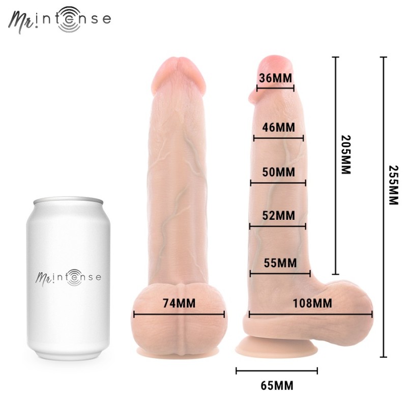 Mr Intense Bruce XL Realistic Silicone Dildo 25.5 cm with Testicles