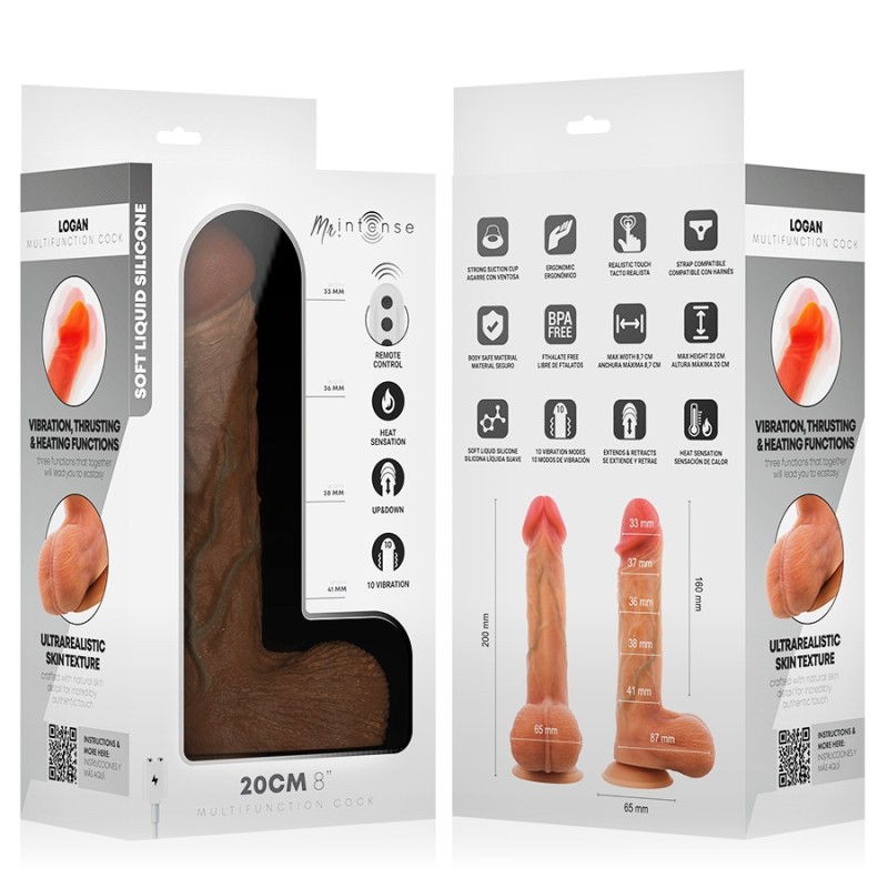 Mr Intense Logan Heating Realistic Vibrator 20 cm with Remote Control
