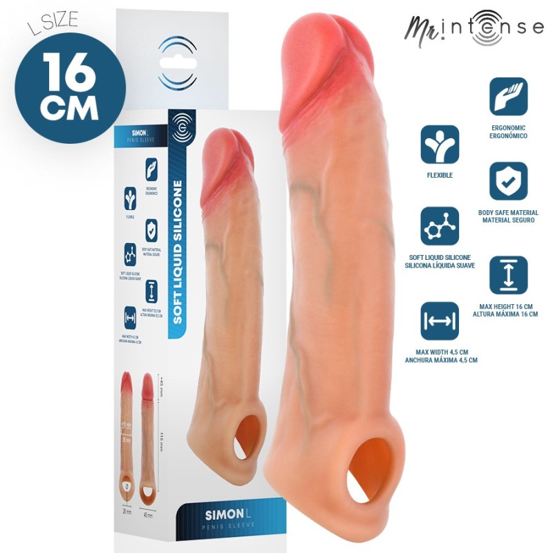Προέκταση Πέους Σιλικόνης Simon L 16 cm
