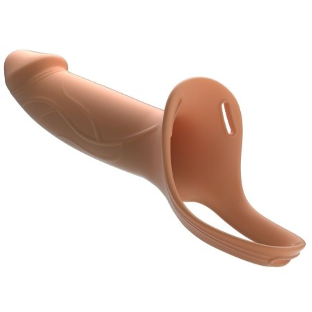 Κούφιο Strap-on Landon με Ζώνη 18 cm - Φυσικό Χρώμα