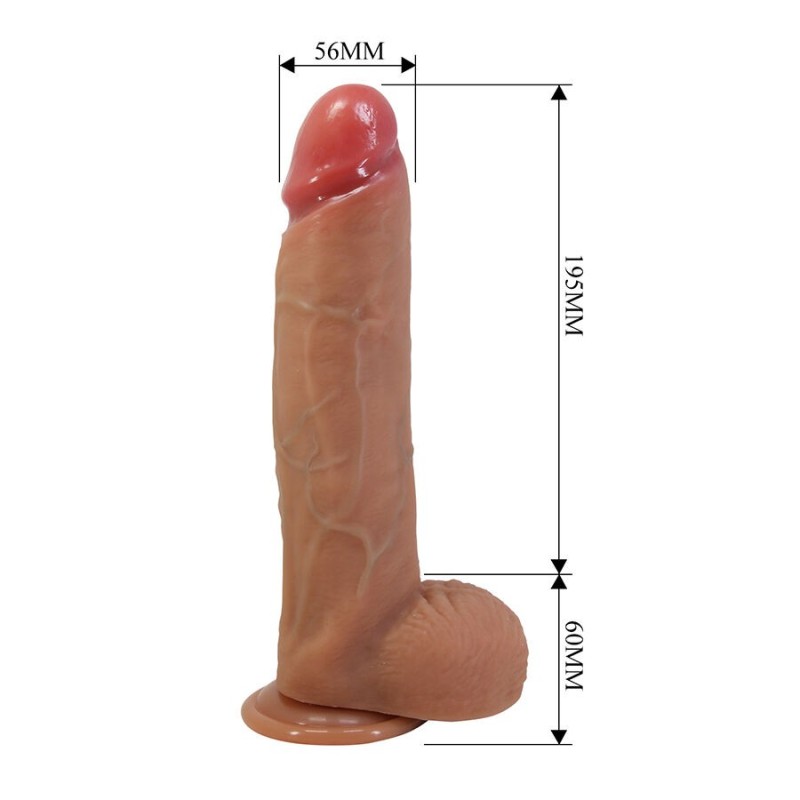 Pretty Love Mendel Realistic Dildo 25.5 cm with Suction Cup