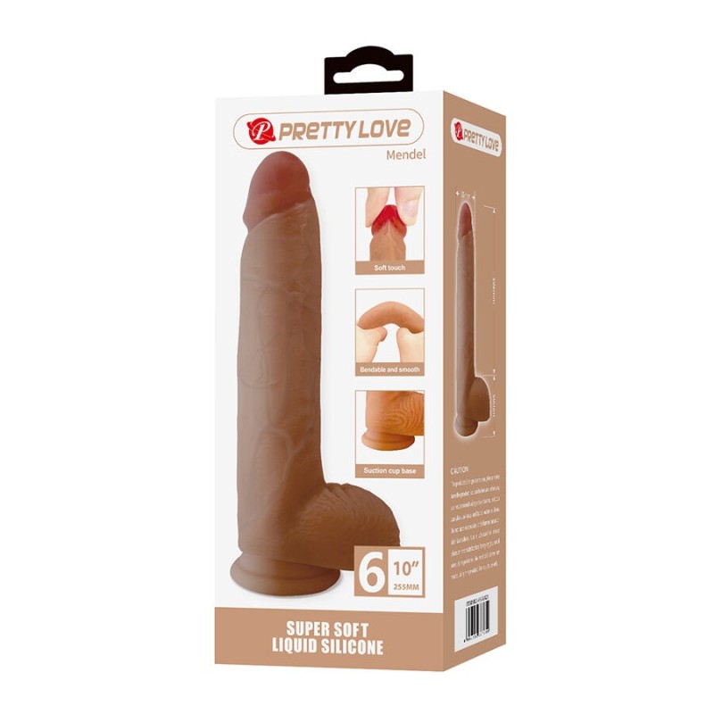 Pretty Love Mendel Realistic Dildo 25.5 cm with Suction Cup