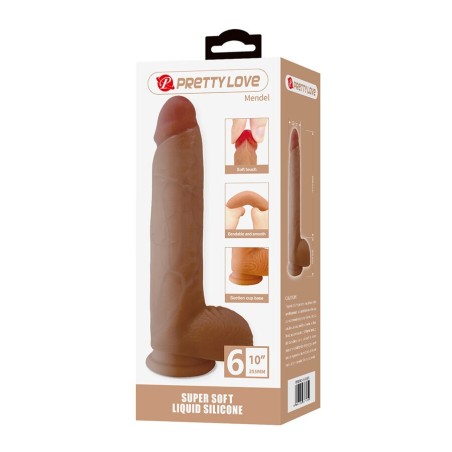 Pretty Love Mendel Realistic Dildo 25.5 cm with Suction Cup