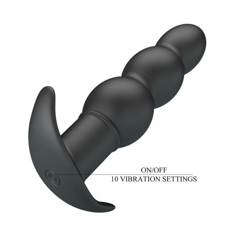 Pretty Love Aeaeas Vibrating Anal Plug - Black