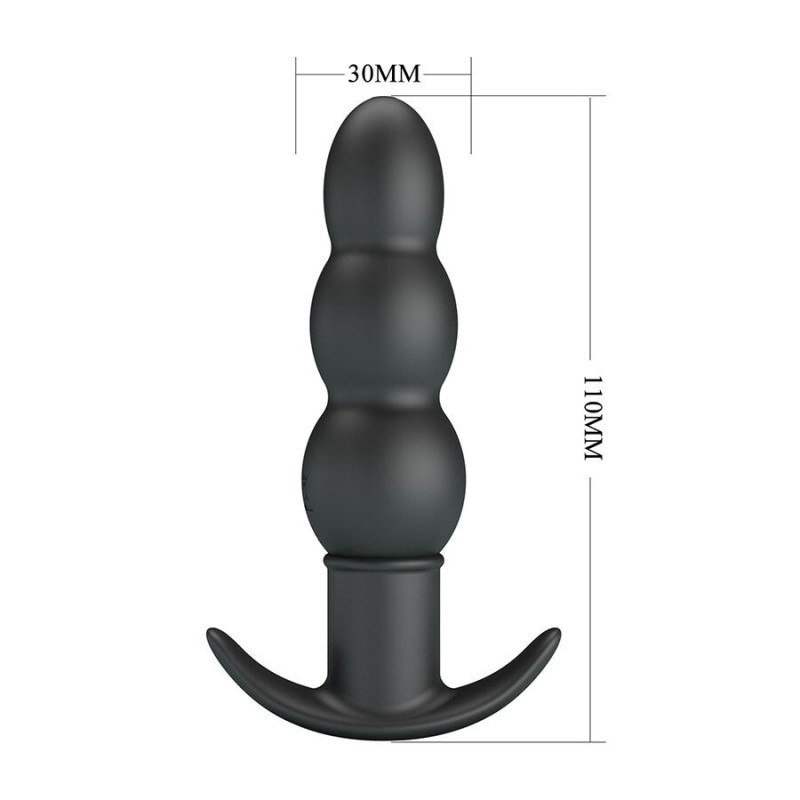 Pretty Love Aeaeas Vibrating Anal Plug - Black