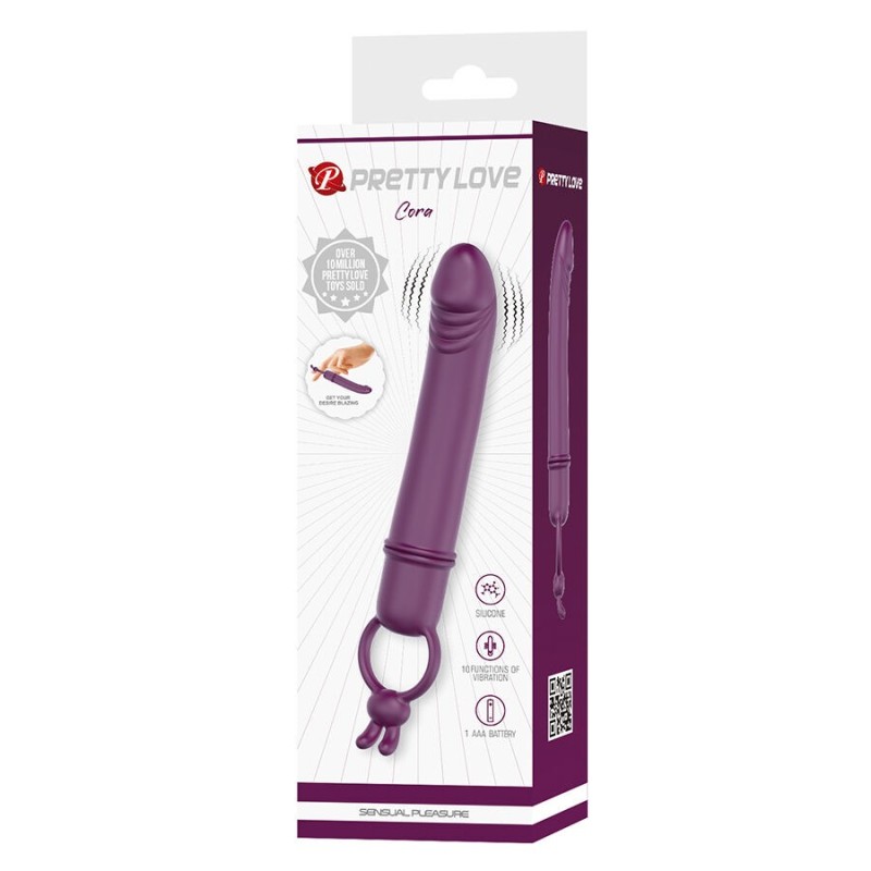 Pretty Love Cora Penis Shaped Vibrator with Holding Ring