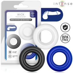 Intense Wick Set of 3 Cock Rings Various Colours