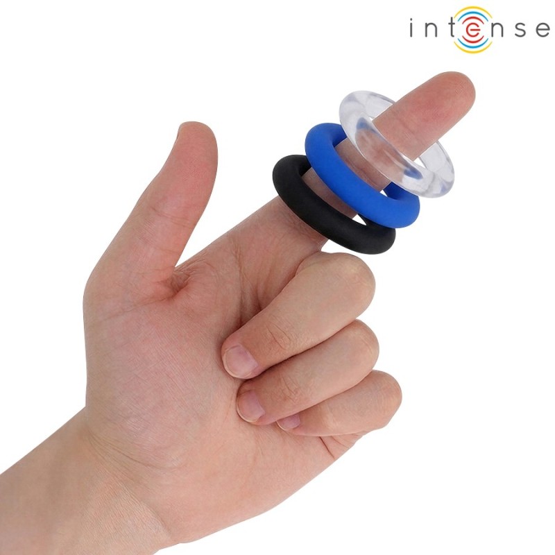 Intense Wick Set of 3 Cock Rings Various Colours