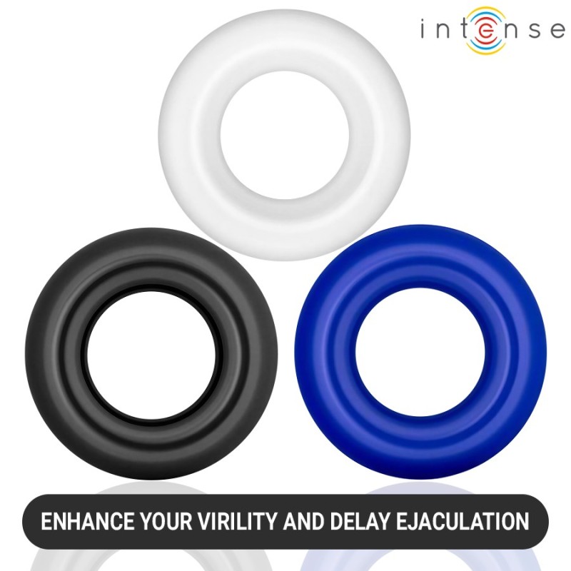 Intense Wick Set of 3 Cock Rings Various Colours