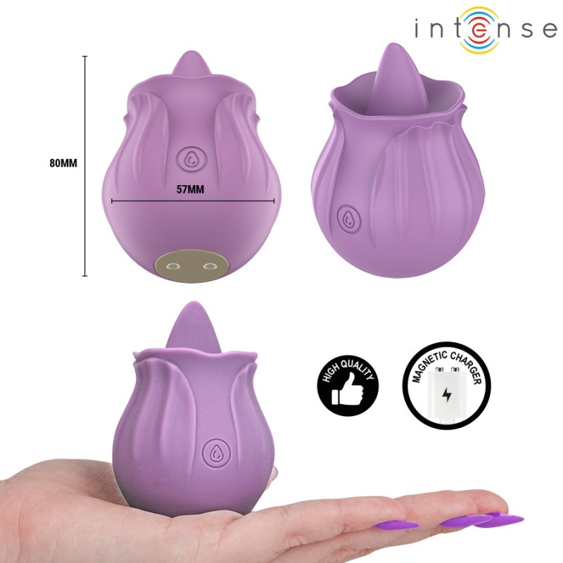 Intense Azalea Flower Clitoral Stimulator 10 Vibrations - Purple