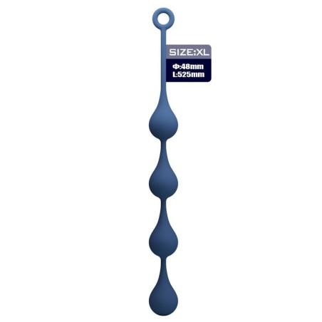 Mr Play Silicone Anal Beads Size XL 52.5 cm Blue
