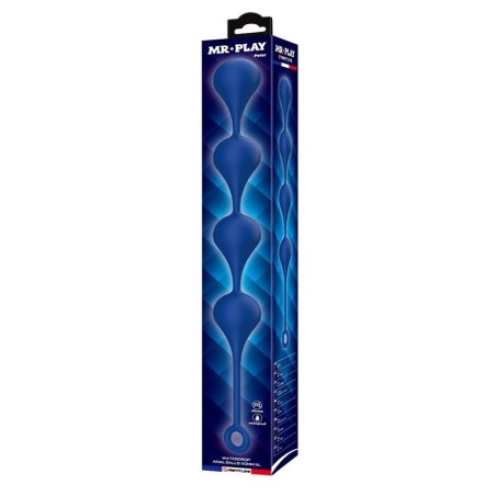 Mr Play Silicone Anal Beads Size XL 52.5 cm Blue