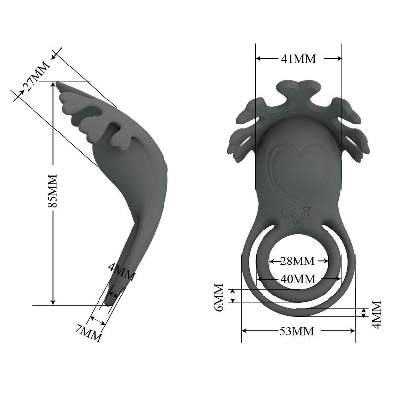 Pretty Love Rechargeable Vibrating Cock Ring with Stimulator