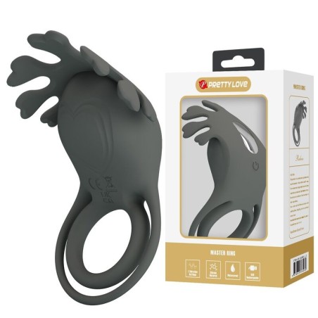 Pretty Love Rechargeable Vibrating Cock Ring with Stimulator
