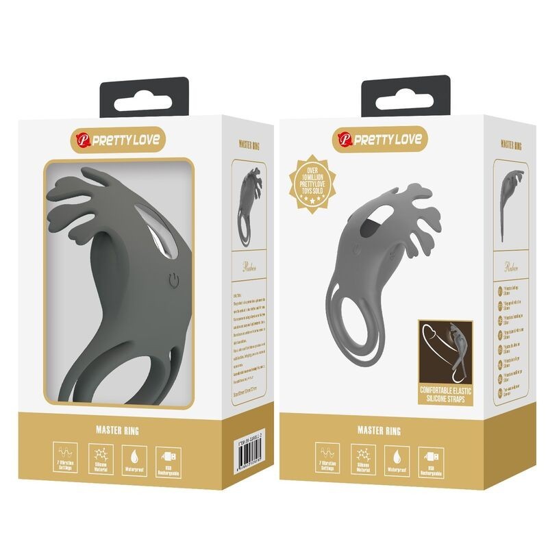Pretty Love Rechargeable Vibrating Cock Ring with Stimulator