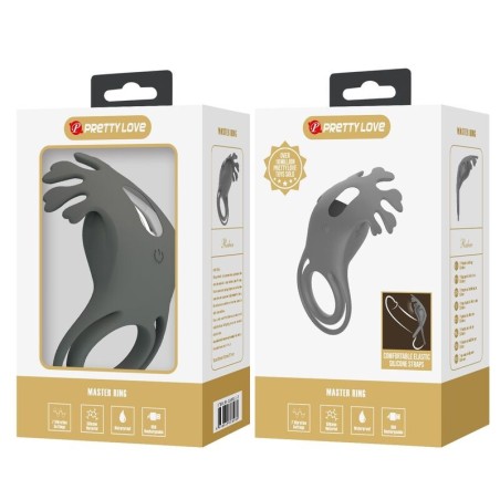 Pretty Love Rechargeable Vibrating Cock Ring with Stimulator