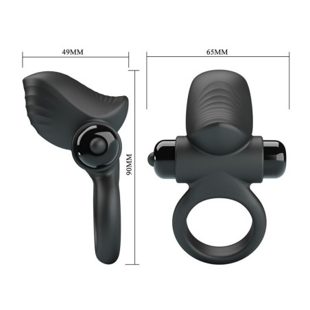 Pretty Love Adrien Vibrating Cock Ring 10 Functions Black