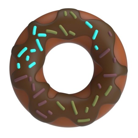 Pretty Love Super Donut Silicone Cock Ring - Brown