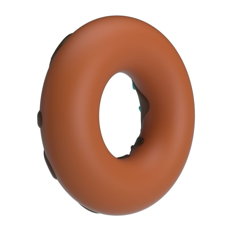 Pretty Love Super Donut Silicone Cock Ring - Brown