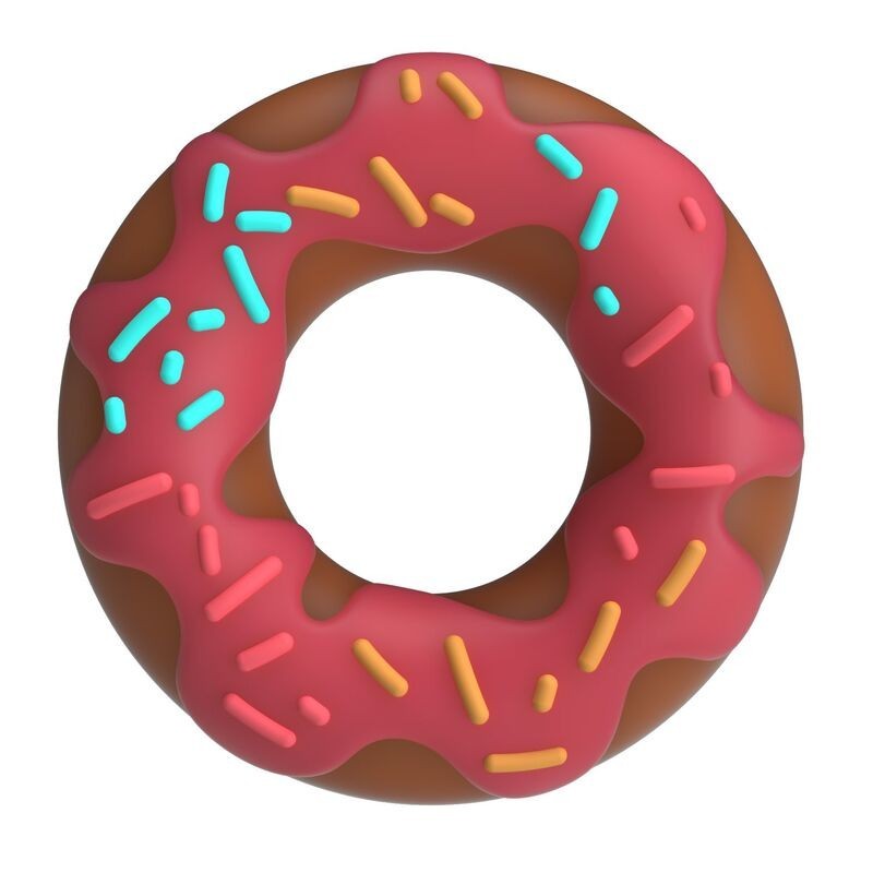 PRETTY LOVE Super Donut Silicone Cock Ring - Pink