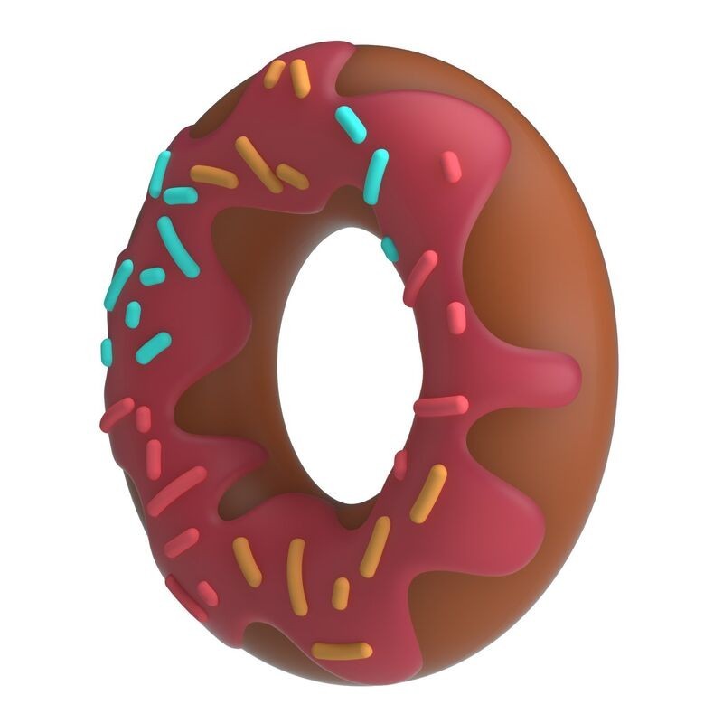 PRETTY LOVE Super Donut Silicone Cock Ring - Pink
