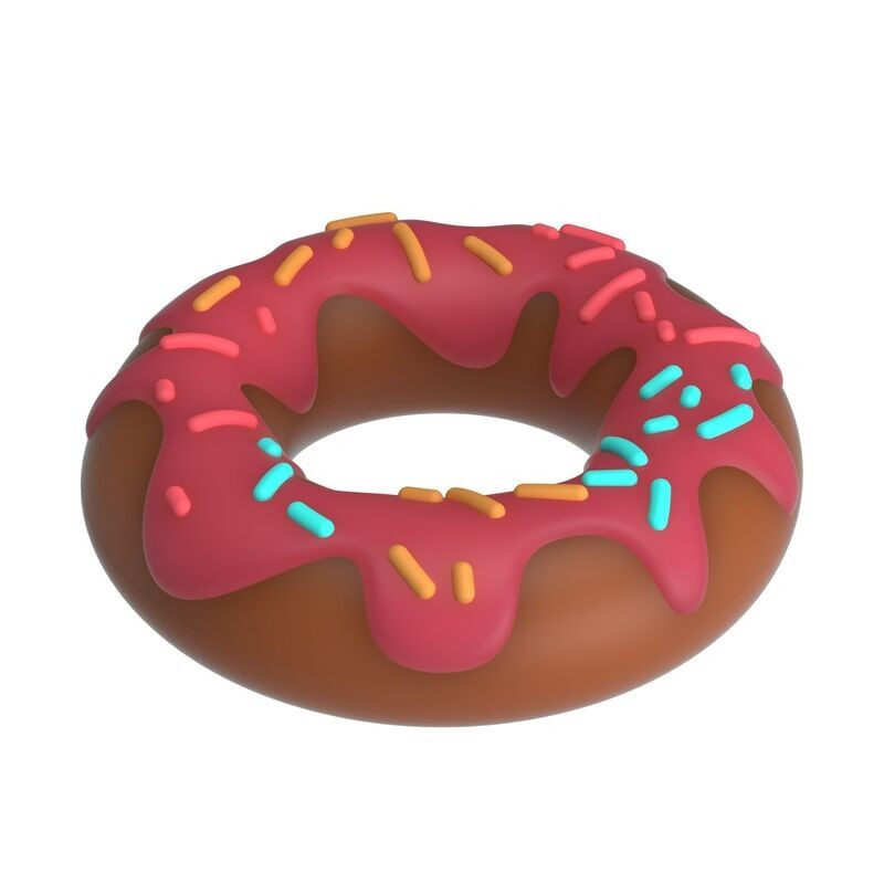 PRETTY LOVE Super Donut Silicone Cock Ring - Pink