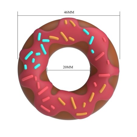 PRETTY LOVE Super Donut Silicone Cock Ring - Pink