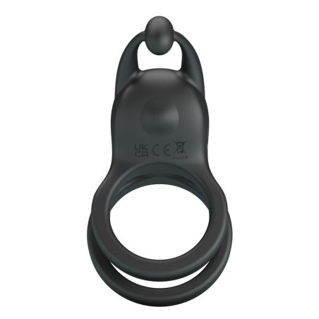 Pretty Love Goodwin Rechargeable Double Vibrating Cock Ring Black