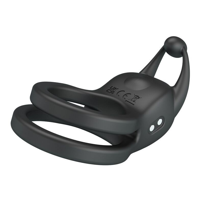 Pretty Love Goodwin Rechargeable Double Vibrating Cock Ring Black