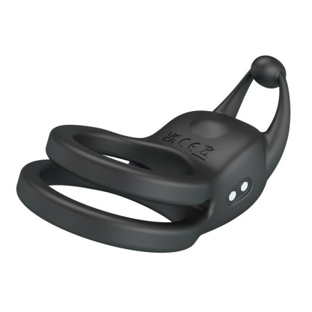 Pretty Love Goodwin Rechargeable Double Vibrating Cock Ring Black