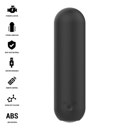 Intense Judy Rechargeable Bullet Vibrator with Remote - Black