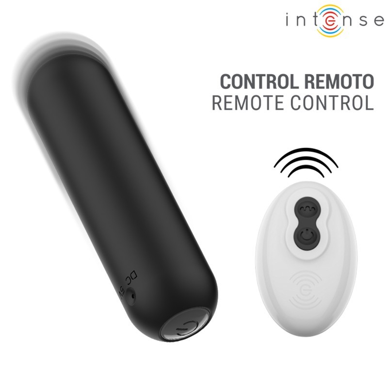 Intense Judy Rechargeable Bullet Vibrator with Remote - Black