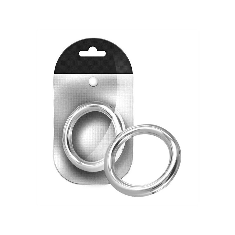 Stainless Steel Round Cock Ring 6 mm. x 45 mm.