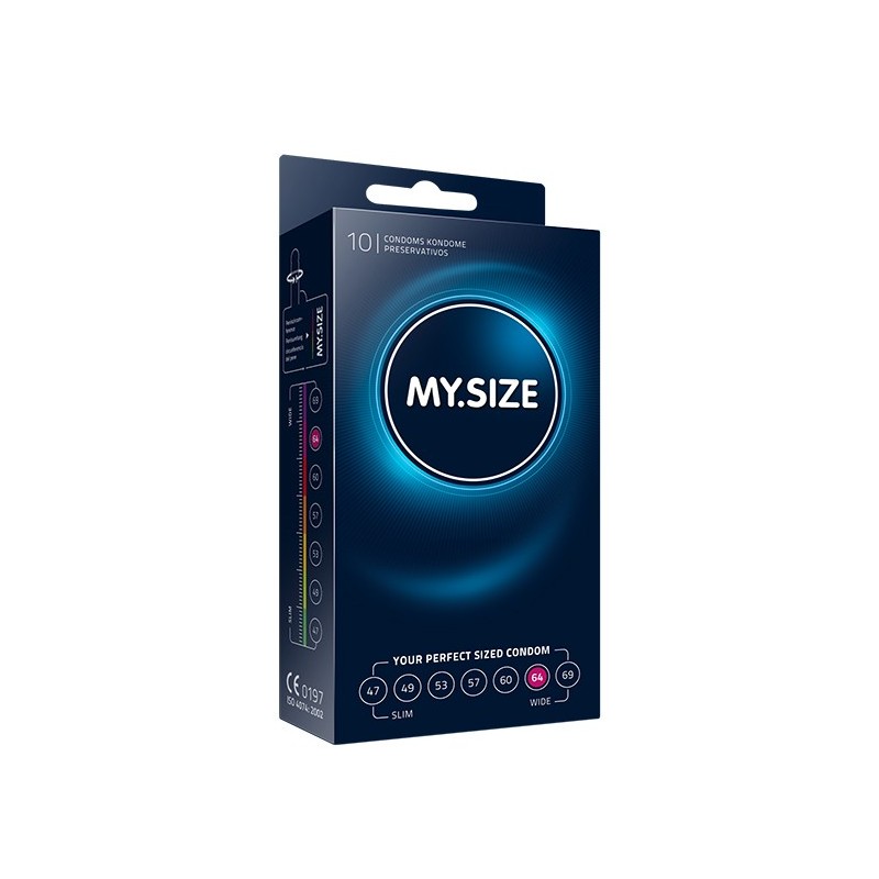 MY SIZE - NATURAL LATEX CONDOM - 64 WIDTH - 10 PCS