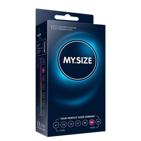 MY SIZE - NATURAL LATEX CONDOM - 64 WIDTH - 10 PCS