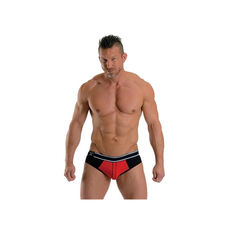 Mister B - URBAN Soho Jock Brief - Red/ Black