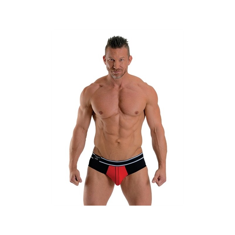 Mister B - URBAN Bronx Brief - Red/ Black