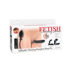 Fetish Fantasy Series Inflatable Vibrating Strapless Strap-On - Black