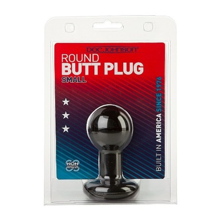 Doc Johnson - Round Butt Plug - Small - Black