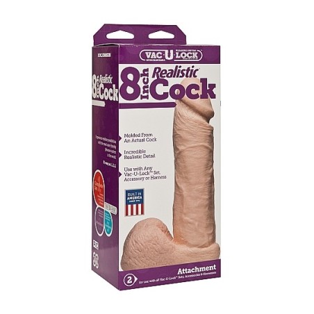Doc Johnson - Realistic Cock - 20cm - White