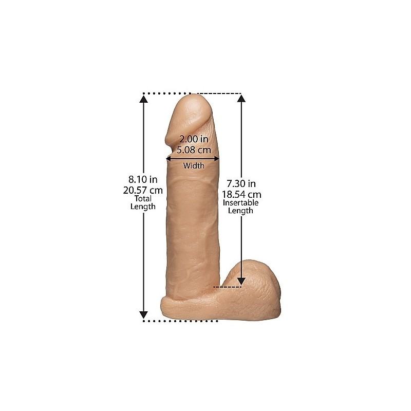 Doc Johnson - Realistic Cock - 20cm - White