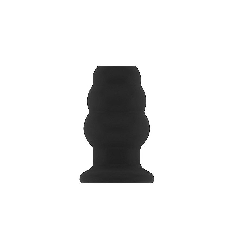 No.50 - Medium Hollow Tunnel Butt Plug - 10 cm - Black