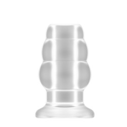 No.50 - Medium Hollow Tunnel Butt Plug - 4 Inch - Clear